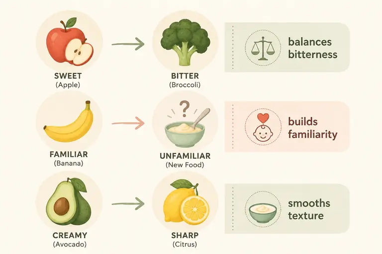 Baby food combinations that make babies ask for more explained through simple flavor pairing and texture-building examples