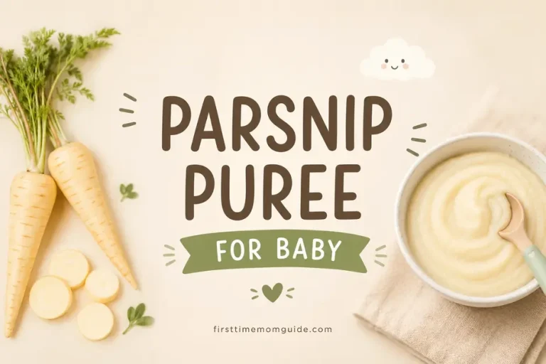 Parsnip puree for baby with fresh parsnips and smooth homemade puree, an easy first food recipe for babies starting solids.